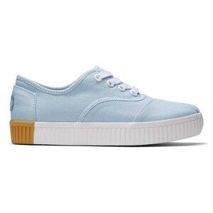 TOMS Cordones Indio Lace‎ up Women's Sneakers in Pastel Blue Canvas - Size 5